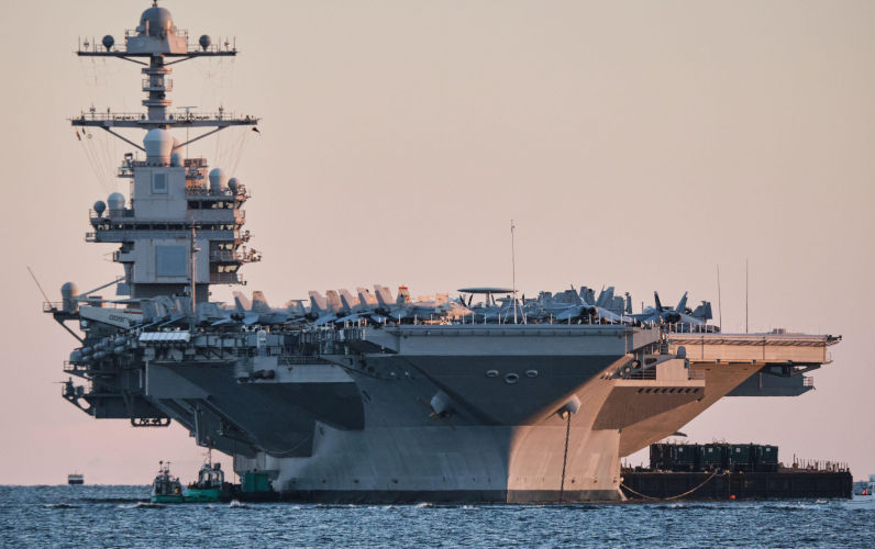 Halifax, Nova Scotia, Canada. October 28th, 2022. The USS Gerald R. Ford of the United States Navy in the Halifax harbour as part of her first deployment for a weekend visit to their Canadian counterparts. The USS Gerald R. Ford is the lead ship of her class of US Navy aircraft carriers, and joins other NATO warships in Halifax. Credit meanderingemu/Alamy Live News. Contributormeanderingemu. Image ID2K9JB7H Gunboat hypocrisy in the Caribbean