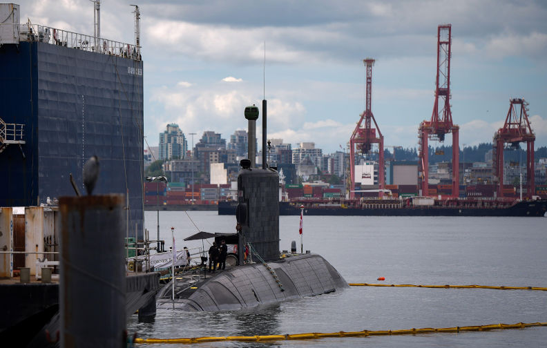 North Vancouver, Canada. 03rd July, 2025. Members of the Royal Canadian Navy stand aboard the HMCS Corner Brook submarine docked during Fleet Week, in North Vancouver, B.C., on Thursday, July 3, 2025. Credit: The Canadian Press/Alamy Live Contributor: The Canadian Press NewsImage ID: 3BNNYX4 If you really want some subs – try this