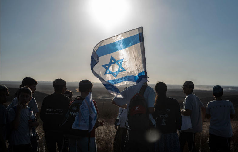 Israel. 30th July, 2025. Israeli rightwing settlers march to the border with Gaza. Credit Ilia Yefimovich/dpa/Alamy Live News. Contributordpa picture alliance. Image ID3C5KT6H Australian Palestinian farm in the occupied West Bank raided by Israeli settlers