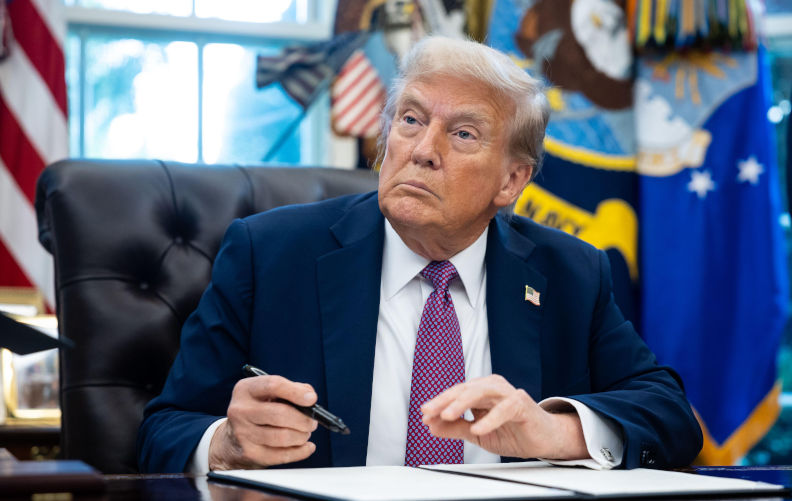 United States President Donald J Trump signs an executive order renaming the US Department of Defence the US Department of War in the Oval Office of the White House in Washington, DC, USA, on Friday, September 5, 2025.Credit Francis Chung/Pool via CNP/MediaPunch. Image Alamy. ContributorMediaPunch Inc. Image ID3CJ9C5M More defence spending, please – just not on the military