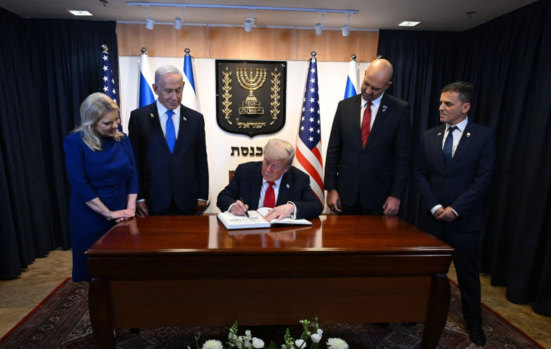 Jerusalem, Israel. 13th Oct, 2025. US President Donald Trump meets with Israeli Prime Minister Benjamin Netanyahu in Jerusalem on Monday, October 13, 2025, prior to delivering an address to the Knesset. President Trump is in the region to celebrate the release of the remaining hostages before convening a peace conference in Egypt. Photo via Israel GPO/UPI Credit UPI/Alamy Live News. Image Alamy. ContributorUPI. Image ID3CWPA4F Denial and amnesia: Is the global community ready to welcome Israel back?