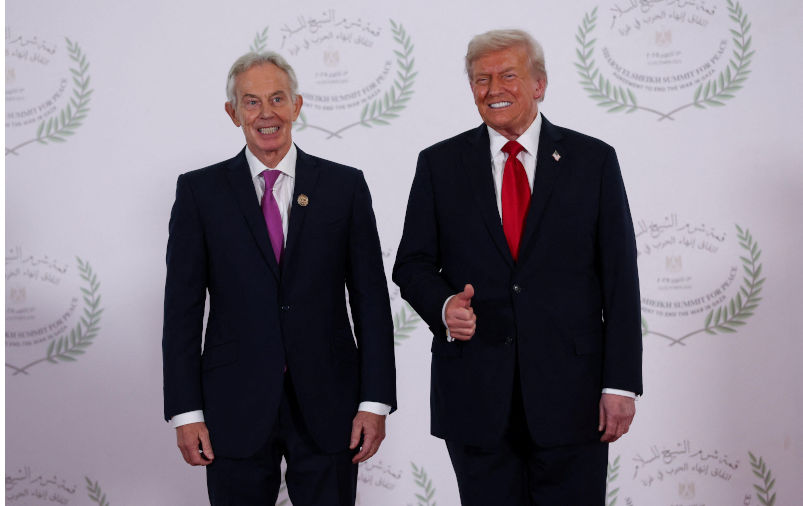 Monday October 13, 2025. US President Donald Trump and former Prime Minister Tony Blair pose for a photo at the Sharm El Sheikh Peace Summit in Egypt. Image Alamy. ContributorPA Images. Image ID3CX08T1 Women are missing from peace negotiations, from strategic decision-making