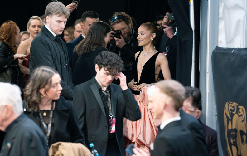 LONDON, ENGLAND - FEBRUARY 16: Ariana Grande attends the EE BAFTA Film Awards 2025 at The Royal Festival Hall on February 16, 2025 in London, England. (Photo by Lounisphotography / Alamy News). Alamy .Contributor: lounisphotography Image ID: 2ST2END It shouldn't have taken this much for mainstream voices to start speaking up about Gaza