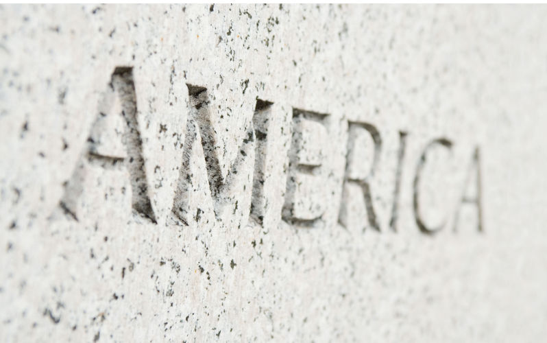 The word America engraved in stone Washington DC USA Contributor: Tim McGuire Images, Inc. / Alamy Stock Photo Image ID: APB4G5 Is the US on the path to becoming a failed state?