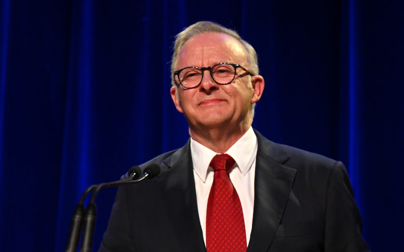 Australian Prime Minister Anthony Albanese speaks at the Labor Election Night function at Canterbury-Hurlstone Park RSL Club on Election Day of the 2025 federal election campaign, Sydney, Saturday, May 3, 2025. Image: AAP Image/Lukas Coch What the hell just happened?