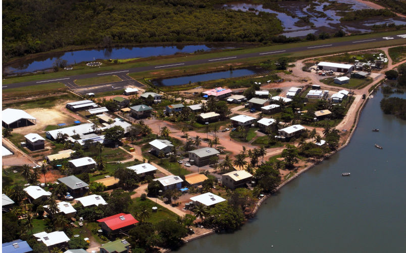 Aerial view of Boigu Island, Torres Strait, Queensland, Australia. Image: Alamy Contributor: Suzanne Long Image ID: DF4XBR Federal Court rules Australian Government doesn’t have a duty of care to protect Torres Strait Islanders from climate change