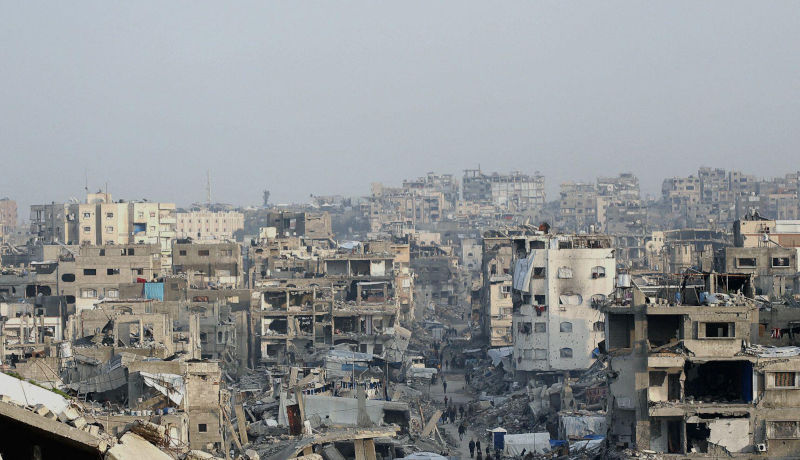 Gaza City, Palestine. 09th Mar, 2025. Palestinians try to go about their daily lives amid the rubble of buildings or their makeshift tents on the eighth day of Ramadan in Jabalia refugee camp in northern Gaza, Gaza Strip, March 8, 2025. As the first phase of the ceasefire and prisoner and hostage exchange deal in Gaza comes to an end, Palestinians are worried that Israel will continue its attacks. Photo by Ramez Habboub/ABACAPRESS.COM Credit: Abaca Press/Alamy Live News Contributor: Abaca Press / Alamy Stock Photo Image ID: 3A1KAHG Talk of a two-state solution may not go much further