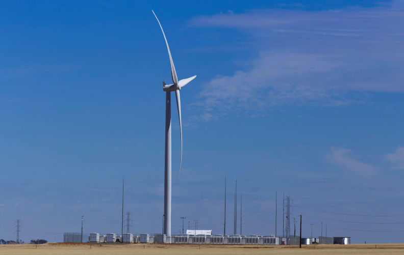 Tesla Big Battery storage first Big Battery BESS in the world when first installed. Hornsdale Power Reserve South Australia. Contributor: IconsAustralia / Alamy Stock Photo Image ID: 2XEBFMD Dozens of big industries want to plug in to Australia’s first 100 pct net renewable (wind and solar) grid