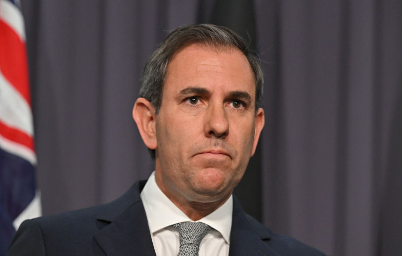Treasurer Jim Chalmers speaks to media during a press conference at Parliament House in Canberra, Monday, October 13, 2025. (AAP Image/Mick Tsikas) NO ARCHIVING Superannuation and the Canberra Press Gallery's fantasies