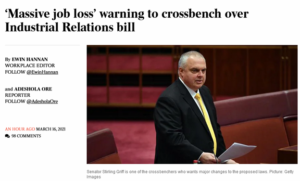 IR Bill: Massive job loss warning