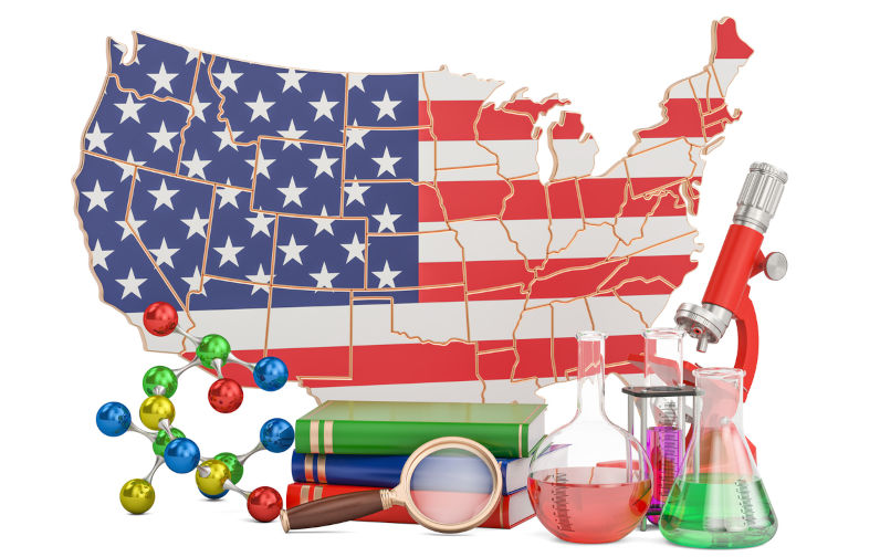 Scientific research in USA concept, 3D rendering isolated on white background. Image: iStock / AlexLMX The US war on science