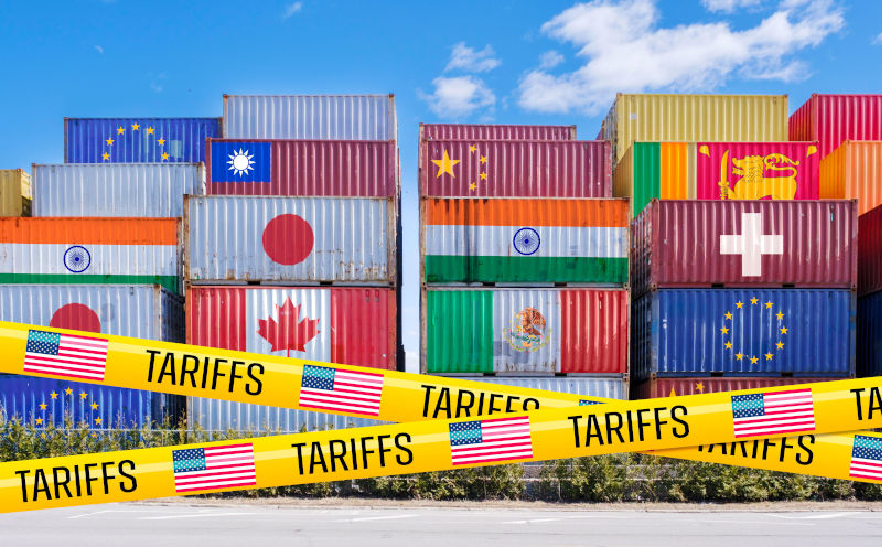 Shipping containers adorned with global flags, barricaded by US Tariffs tape (Montage)Contributor: Marc Bruxelle / Alamy Stock Photo Image ID: 3AED3G9 Trump’s unilateral tariffs have pushed ASEAN closer to China