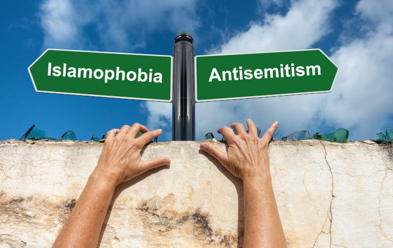 Islamophobia, Antisemitism concept sign. UK politics, extremism, racism...Contributor: Islandstock / Alamy Stock Photo Image ID: 2WRX3YD Why any strategy to combat antisemitism must also address Islamophobia