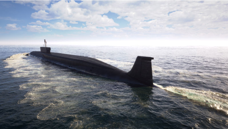 Heavy atomic submarine floating in ocean 3d illustration Submarines are not instruments of peace: A Quaker’s response to Australia’s strategic obsession