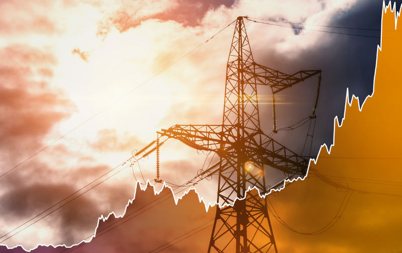 Transmission tower and raising sparkline chart representing electricity prices. Image iStock / Creditprivetik The fog of electricity price disinformation