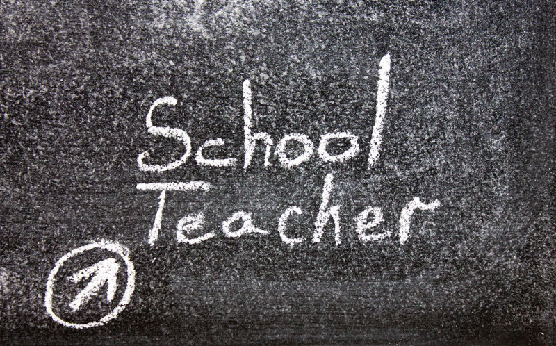 School teacher text, chalkboard writing on chalkboard. School teacher concept on the blackboard. Image iStock / Creditbin kontan Australia has amongst the highest teacher shortages in the OECD