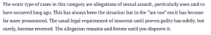 Porter rape allegation
