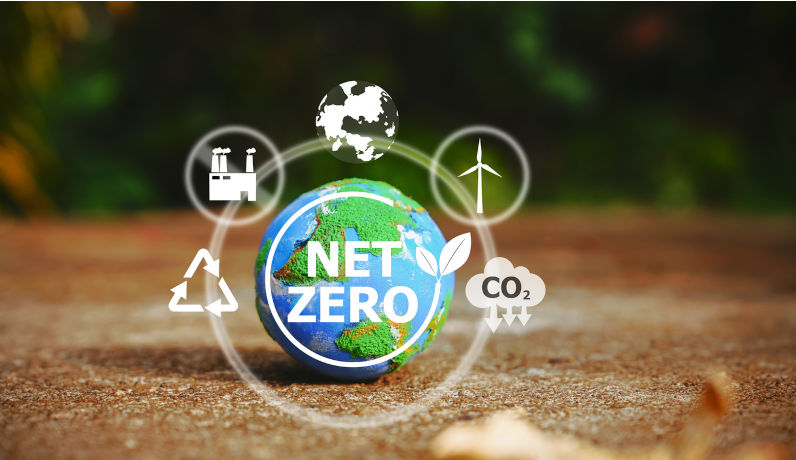Explore a small world globe symbolising CO2 reduction and net zero emissions by 2050. Embrace the icon of sustainability and join the journey towards a greener future. Image: iStock / Kanizphoto Environment: Nations ignoring the need for a just transition to zero carbon