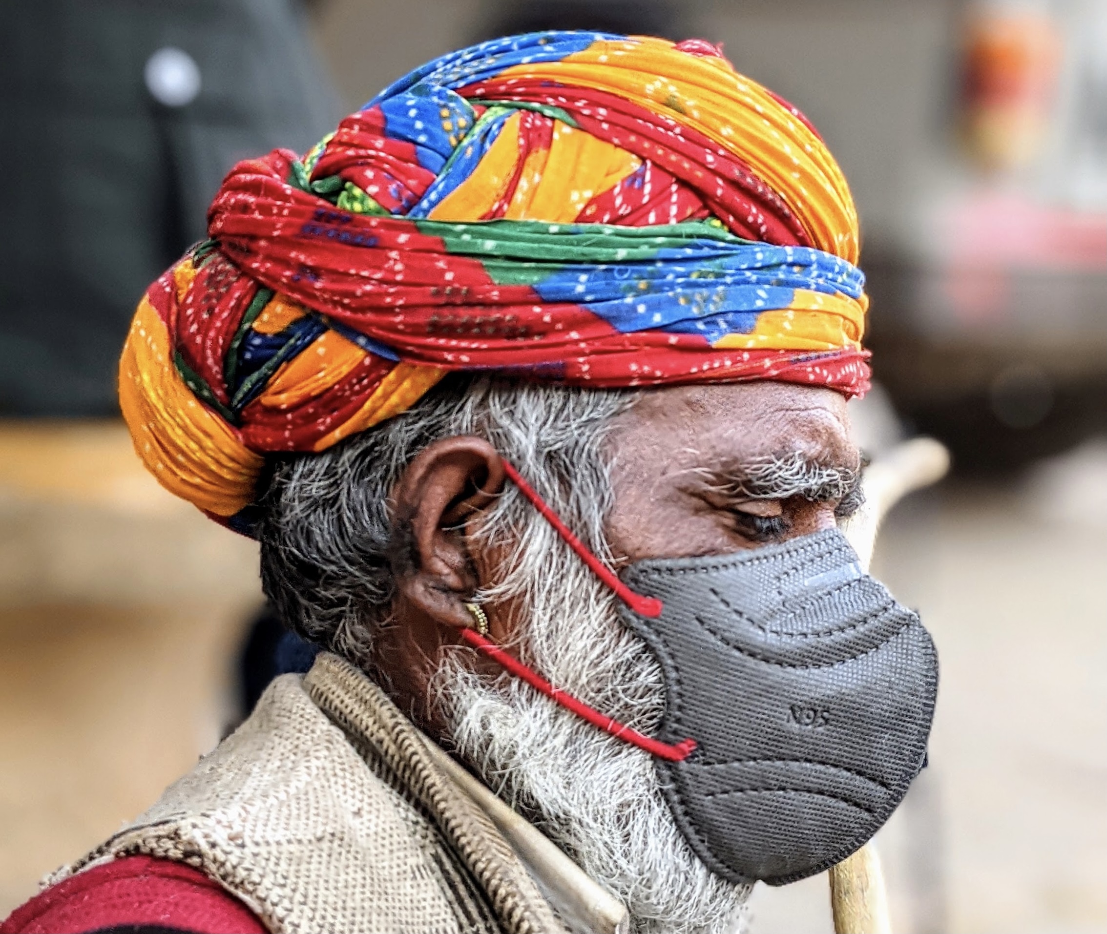 Indian with mask feature