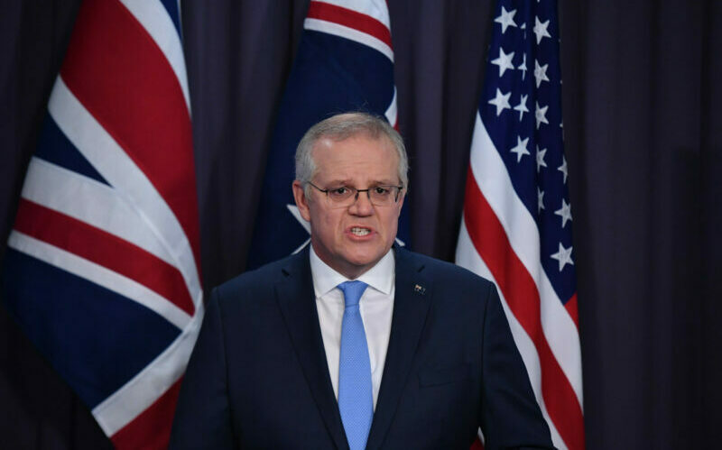 SCOTT MORRISON NUCLEAR SUBMARINE AUKUS