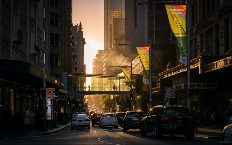 Sydney city traffic