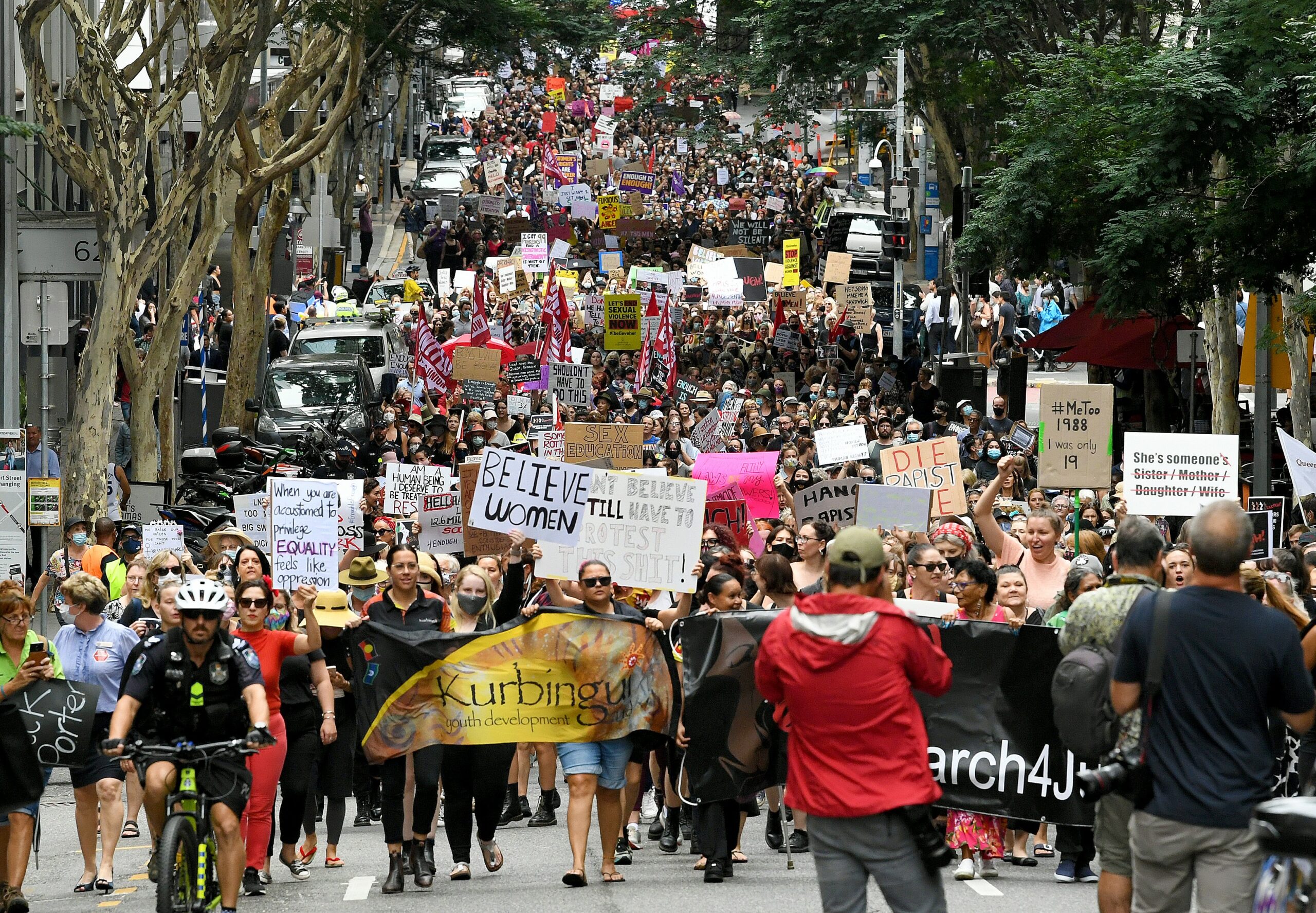 Women protest Brisbane