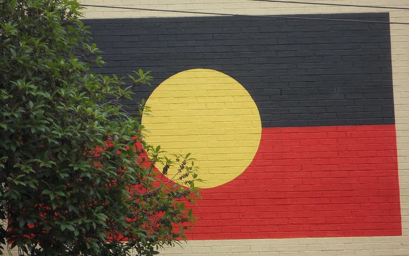 Aboriginal flag mural