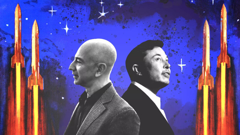 Musk and Bezos space race