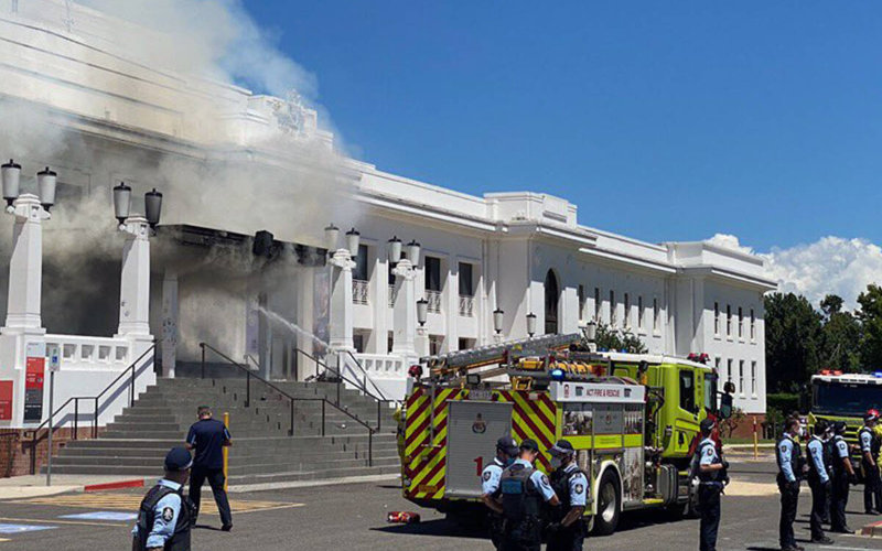 Old Parliament House fire