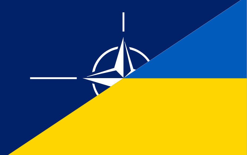 Flag of Nato and Ukraine