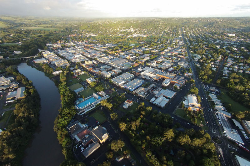 Aerial View of Lismore, NSW