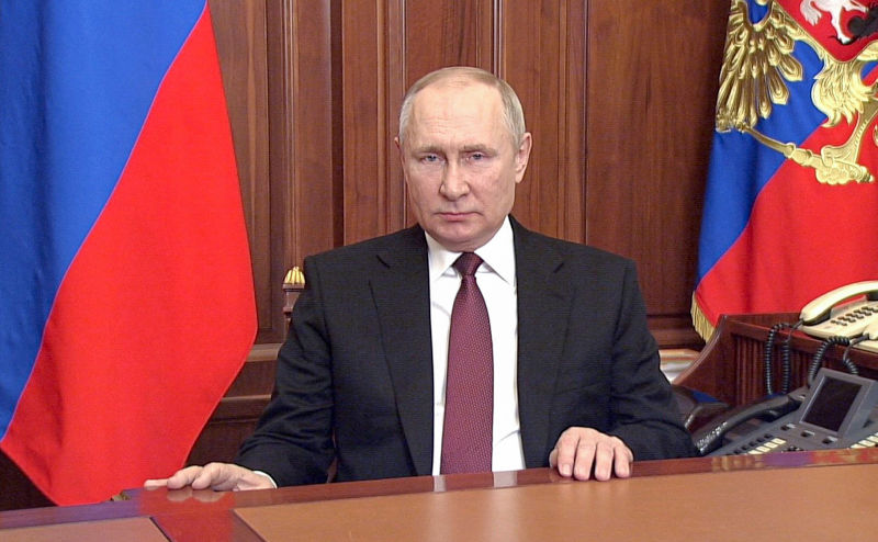 President Vladimir Putin addresses the nation, 24 February 2022