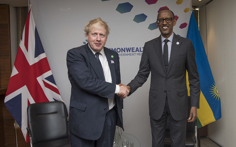 Boris Johnson UK Paul Kegame President Rwanda