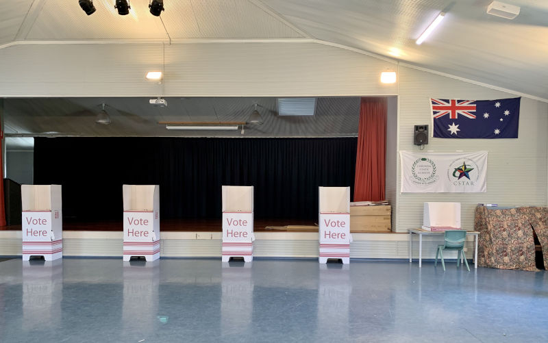 Polling booths at Corinda State School, QLD