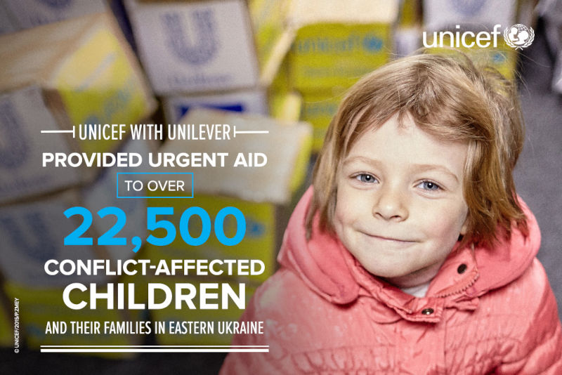 UNICEF help children in Ukraine.