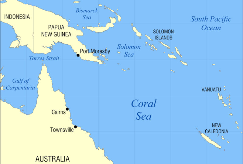 Coral Sea Map