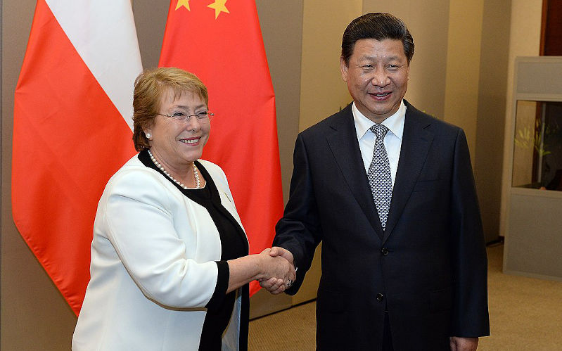 Bachelet with President Xi Jinping - image from a past visit.