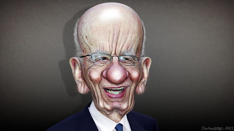 Rupert Murdoch caricature