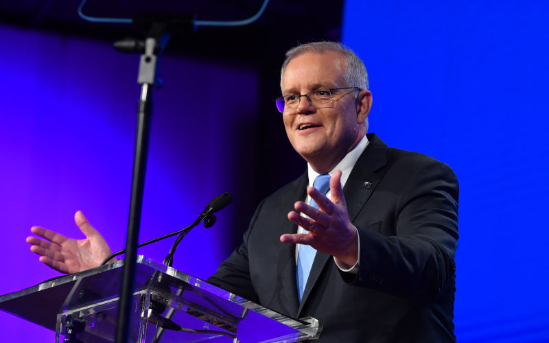 Scott Morrison speaking at the Liberal Party campaign launch 15 May 2022