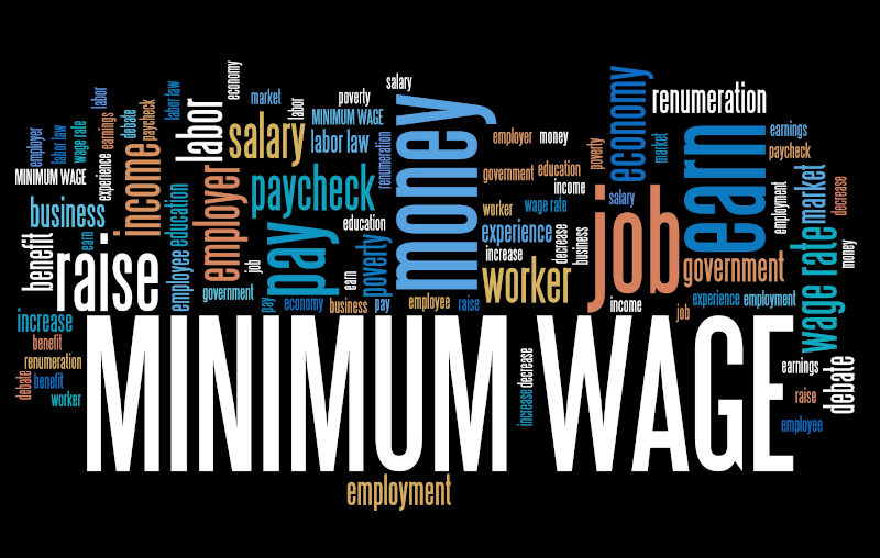 Word cloud for minimum wage