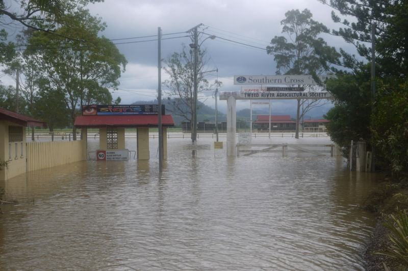 Flooding in Showgrounds at Murwillumbah