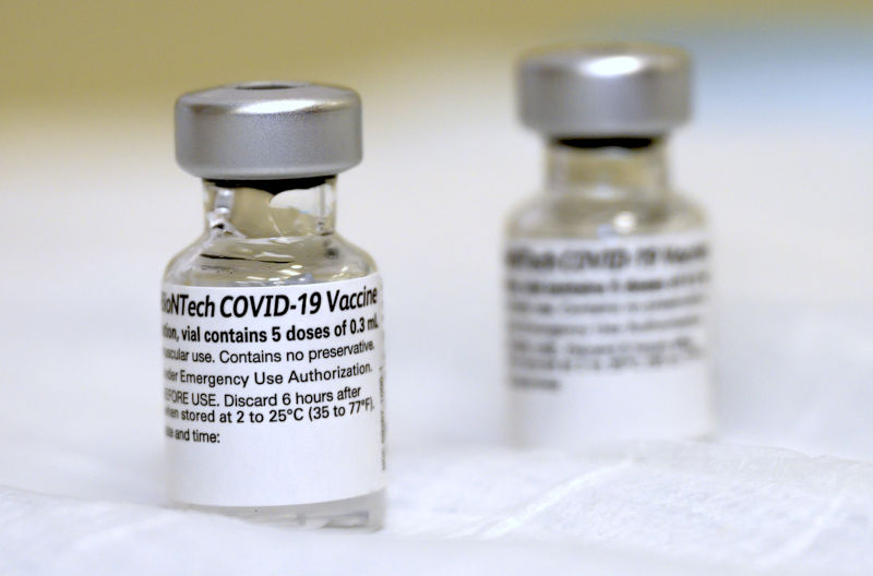 Vials of the COVID-19 vaccine