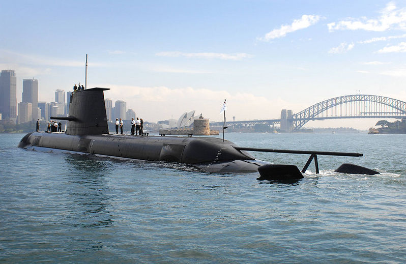 Collins Class submarine HMAS WALLER in Sydney RAN.