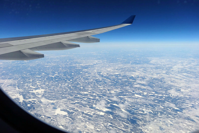 NORTH CANADA FROM A330 N853NW DELTA FLIGHT CDG-SEA