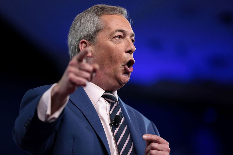 Nigel Farage speaking at the 2017 Conservative Political Action Conference (CPAC) in National Harbor, Maryland.