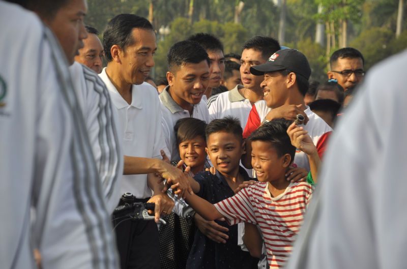 President of Indonesia Joko Widodo shaking hands