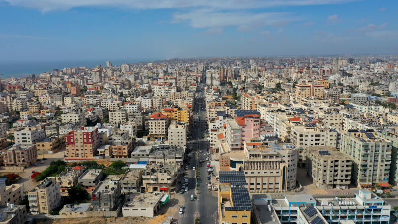 Gaza City, aerial photography by abdallah ElHajj