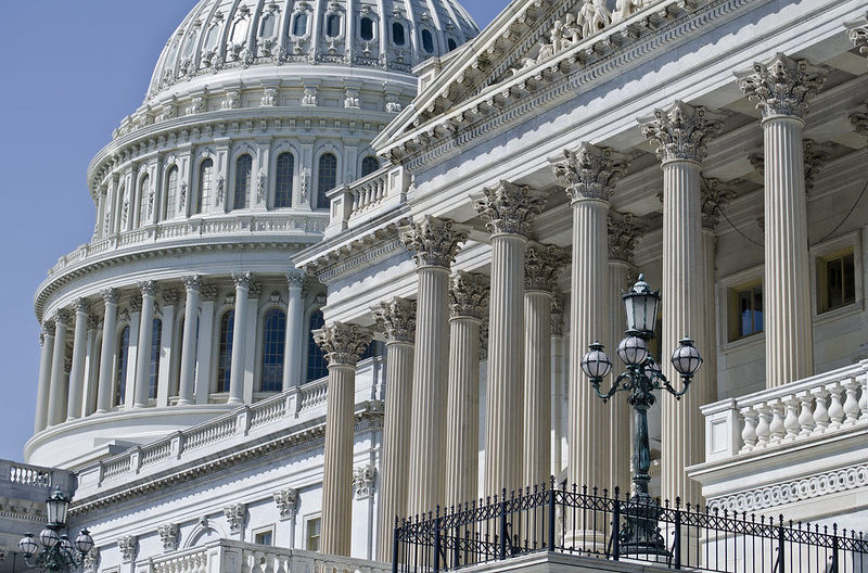 Senate portico with Dome in rear - United States Capitol