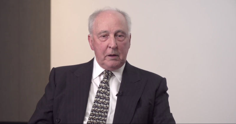 Screenshot- a conversation with Paul Keating