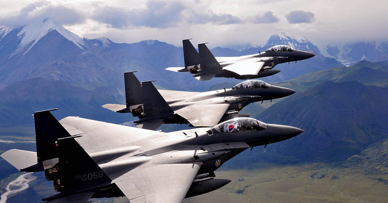 F 15K South Korean Air Force in flight